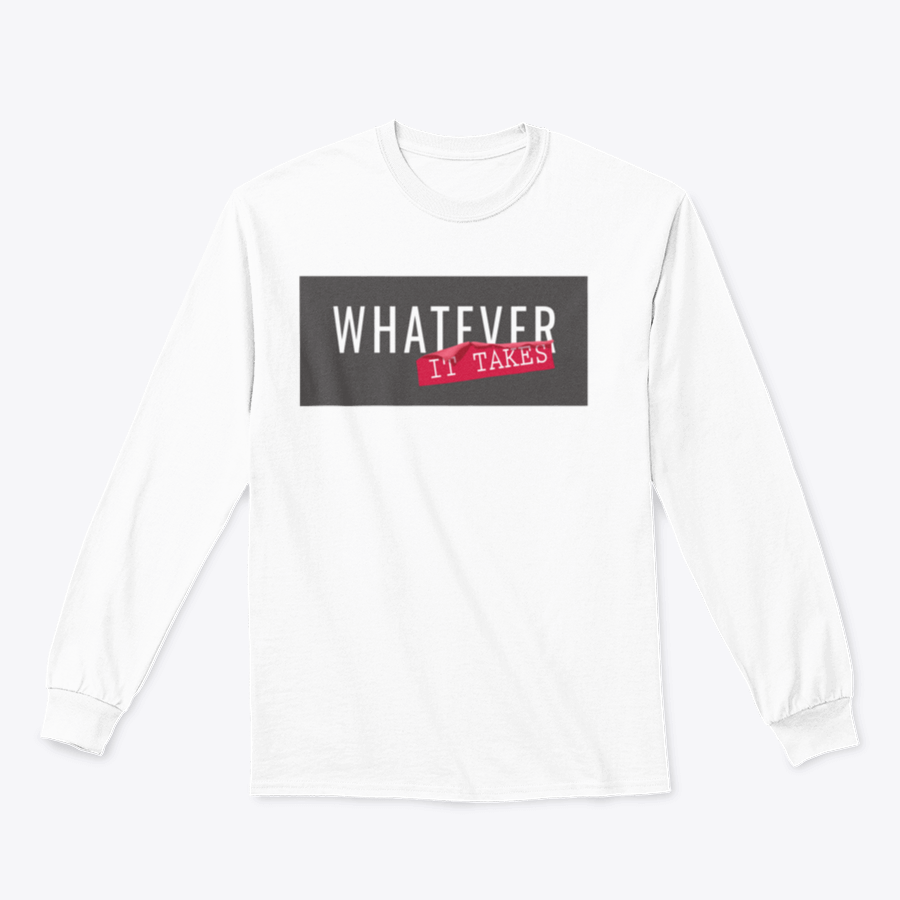 A vibrant peeled red sticker with the motivational quote 'Whatever It Takes' designed for inspiration and positivity.