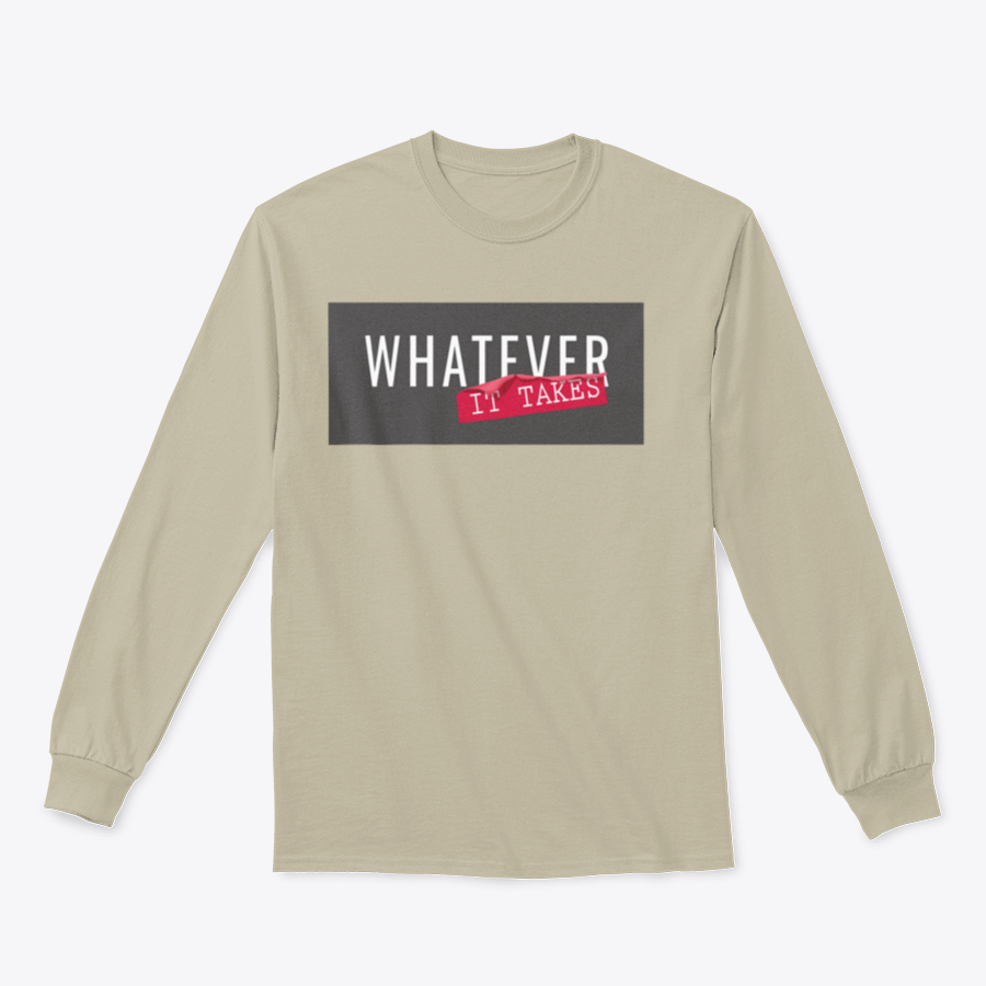 A vibrant peeled red sticker with the motivational quote 'Whatever It Takes' designed for inspiration and positivity.