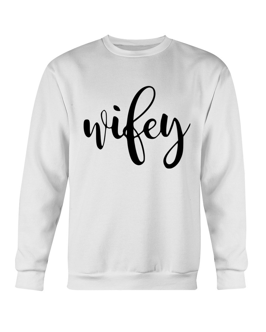 A cozy Wifey Sweatshirt in a classic fit, showcasing its soft fabric and stylish design, perfect for casual wear.