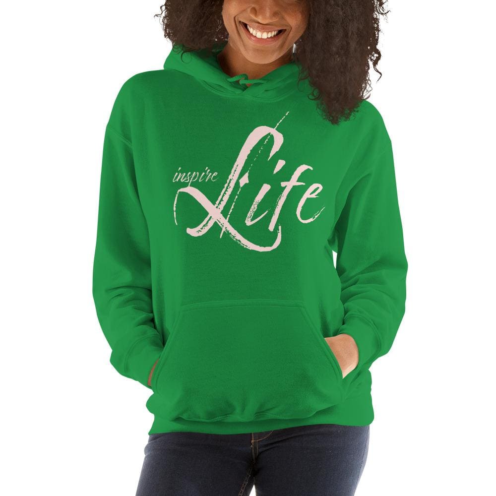 A stylish women's pullover hoodie featuring a cozy double-lined hood and front pouch pocket, perfect for cooler evenings.