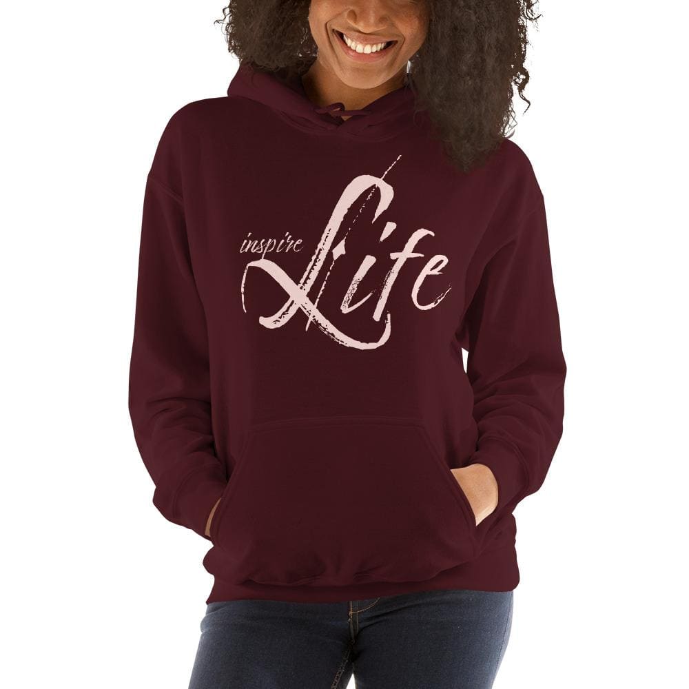 A stylish women's pullover hoodie featuring a cozy double-lined hood and front pouch pocket, perfect for cooler evenings.