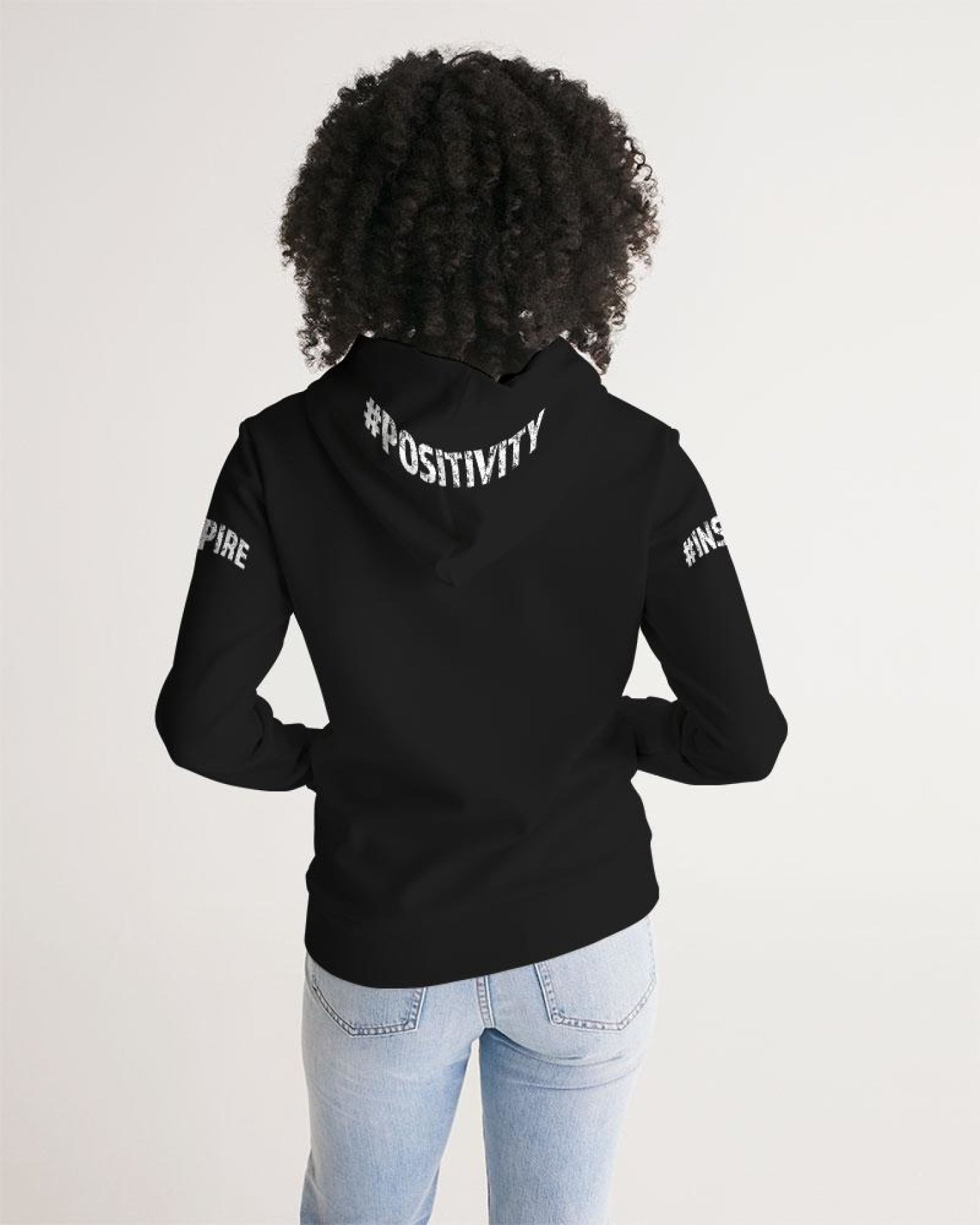 A stylish women's pullover hoodie featuring a custom graphic design, adjustable drawstring hood, and front hand pocket, made from premium fabric.