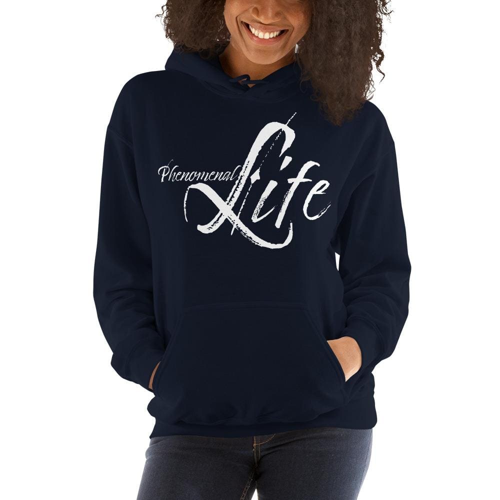 A stylish women's pullover hoodie featuring a double-lined hood, front pouch pocket, and rib knit cuffs, perfect for cozy evenings.