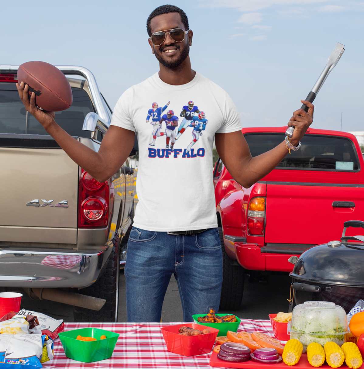 1990's Bills Unisex T-shirt featuring vibrant graphic design and soft fabric.