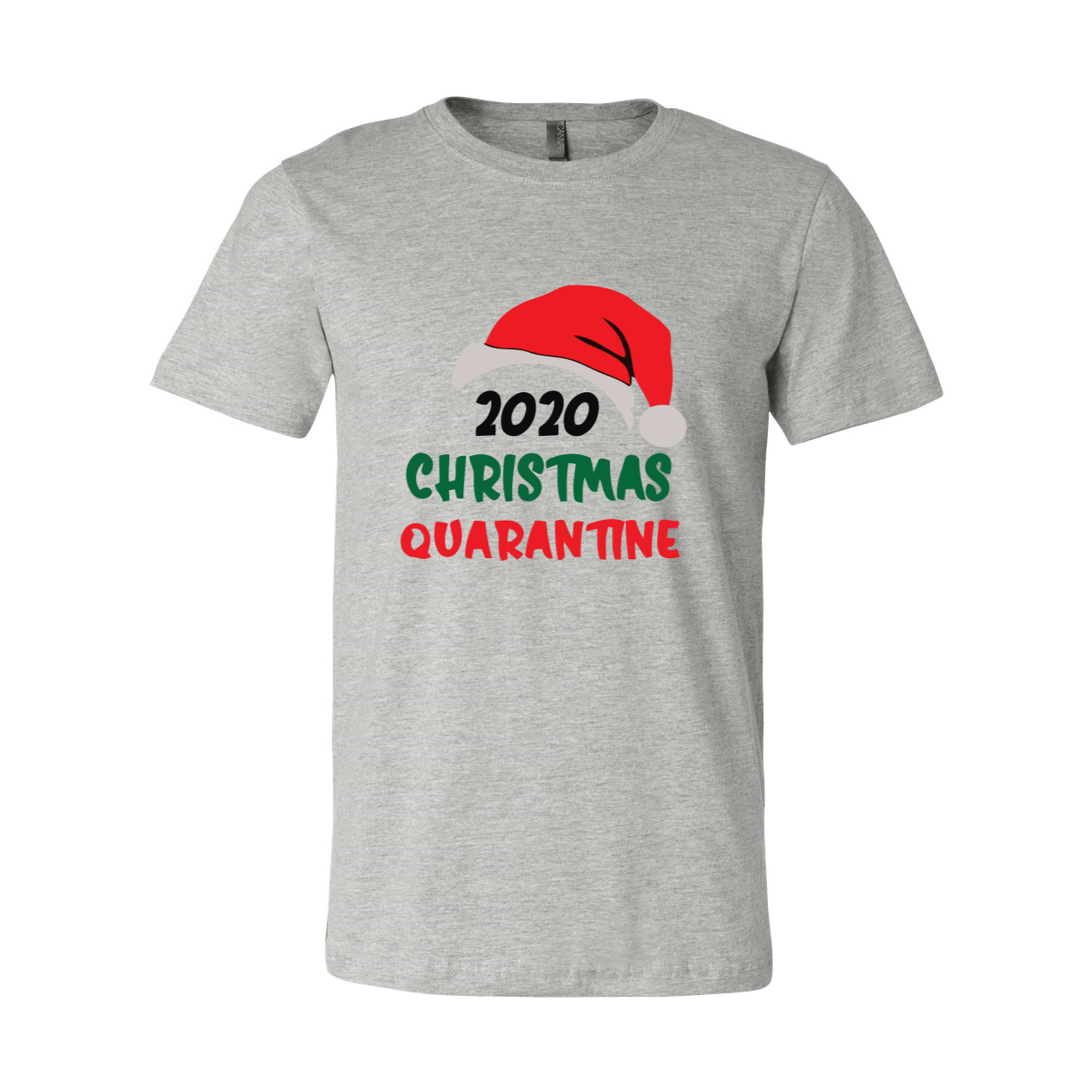 2020 Christmas Quarantine Shirt in various colors, showcasing its soft fabric and unisex design.