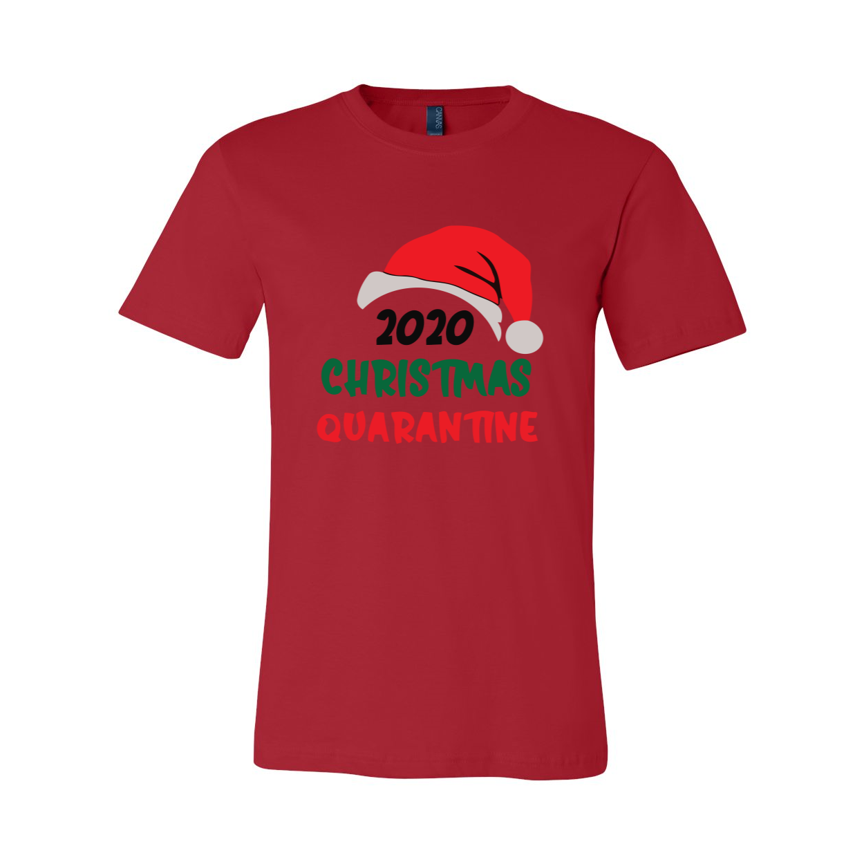 2020 Christmas Quarantine Shirt in various colors, showcasing its soft fabric and unisex design.