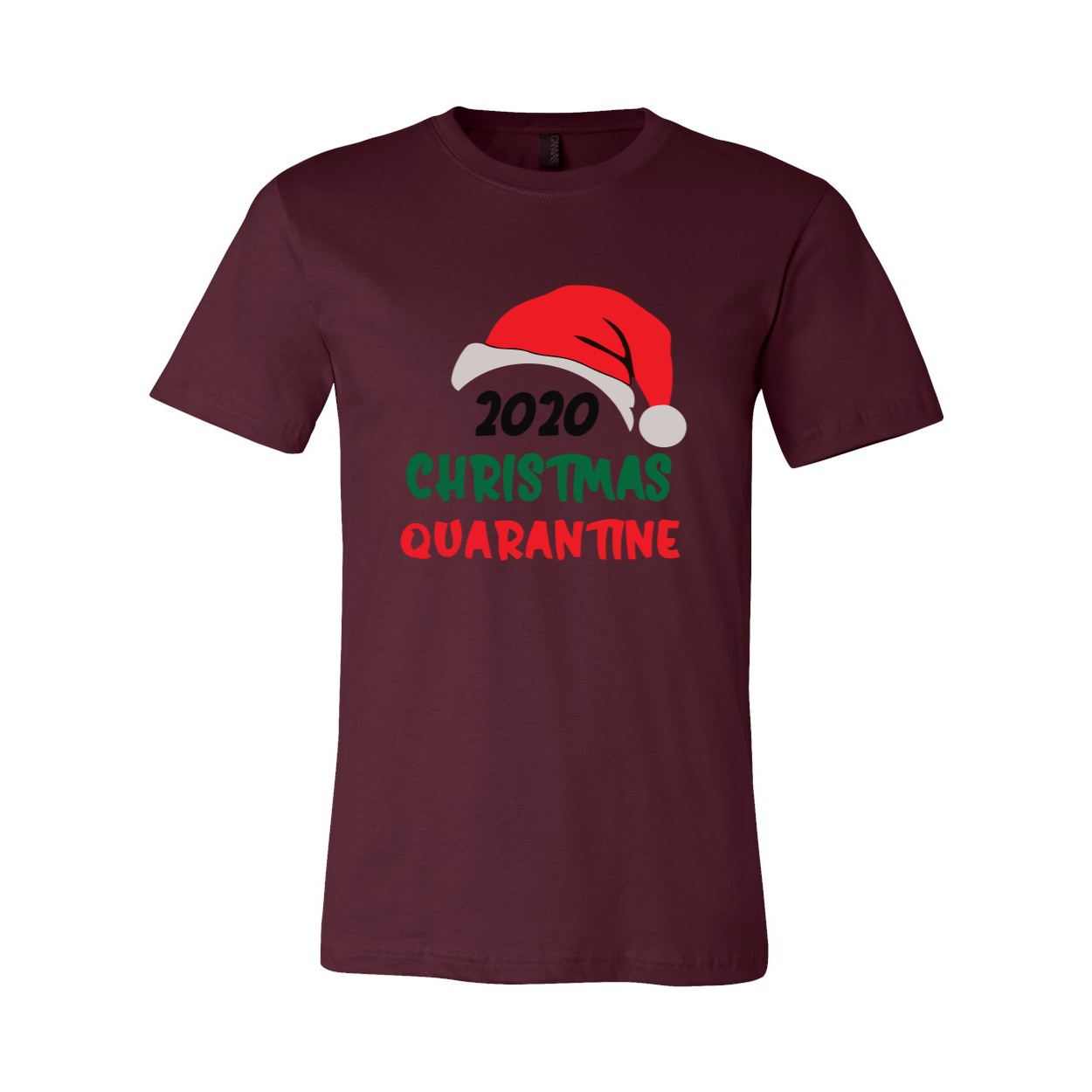 2020 Christmas Quarantine Shirt in various colors, showcasing its soft fabric and unisex design.