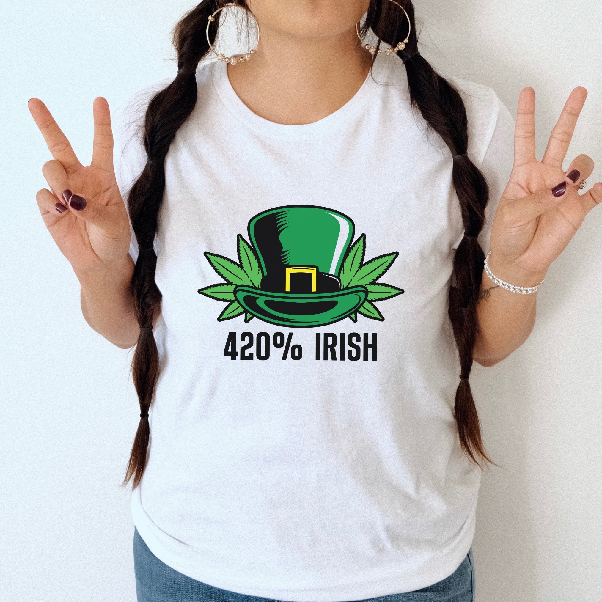 420% Irish Unisex T-shirt featuring vibrant DTG printing, showcasing Irish pride in a comfortable fit.