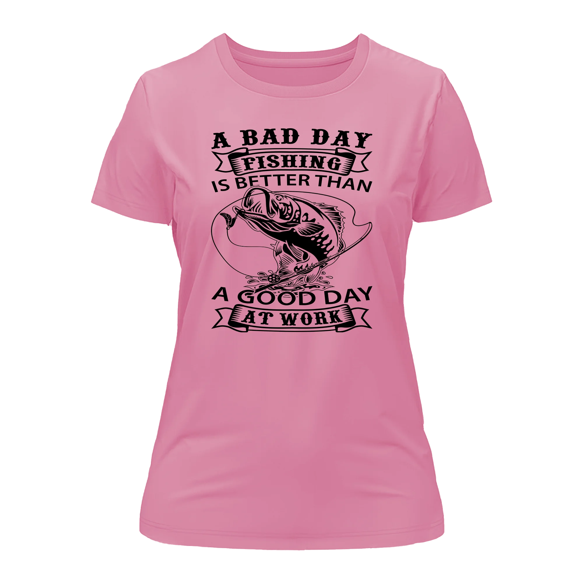 A stylish women's slim fit t-shirt featuring a humorous fishing quote, perfect for casual outings and fishing trips.