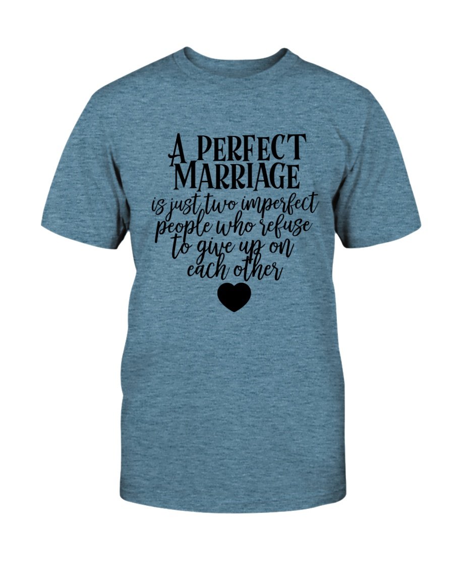 A Perfect Marriage Shirt in various colors, showcasing its soft fabric and stylish design.