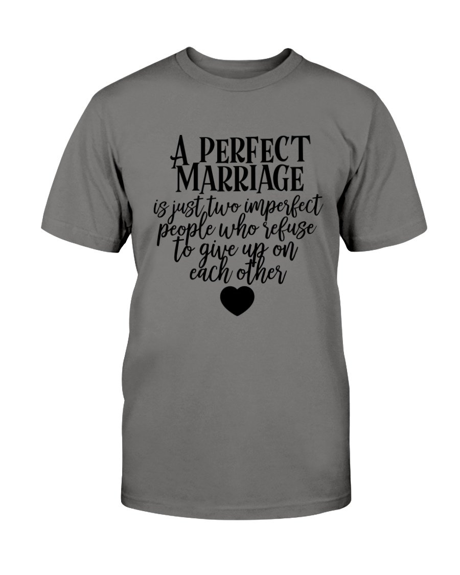 A Perfect Marriage Shirt in various colors, showcasing its soft fabric and stylish design.