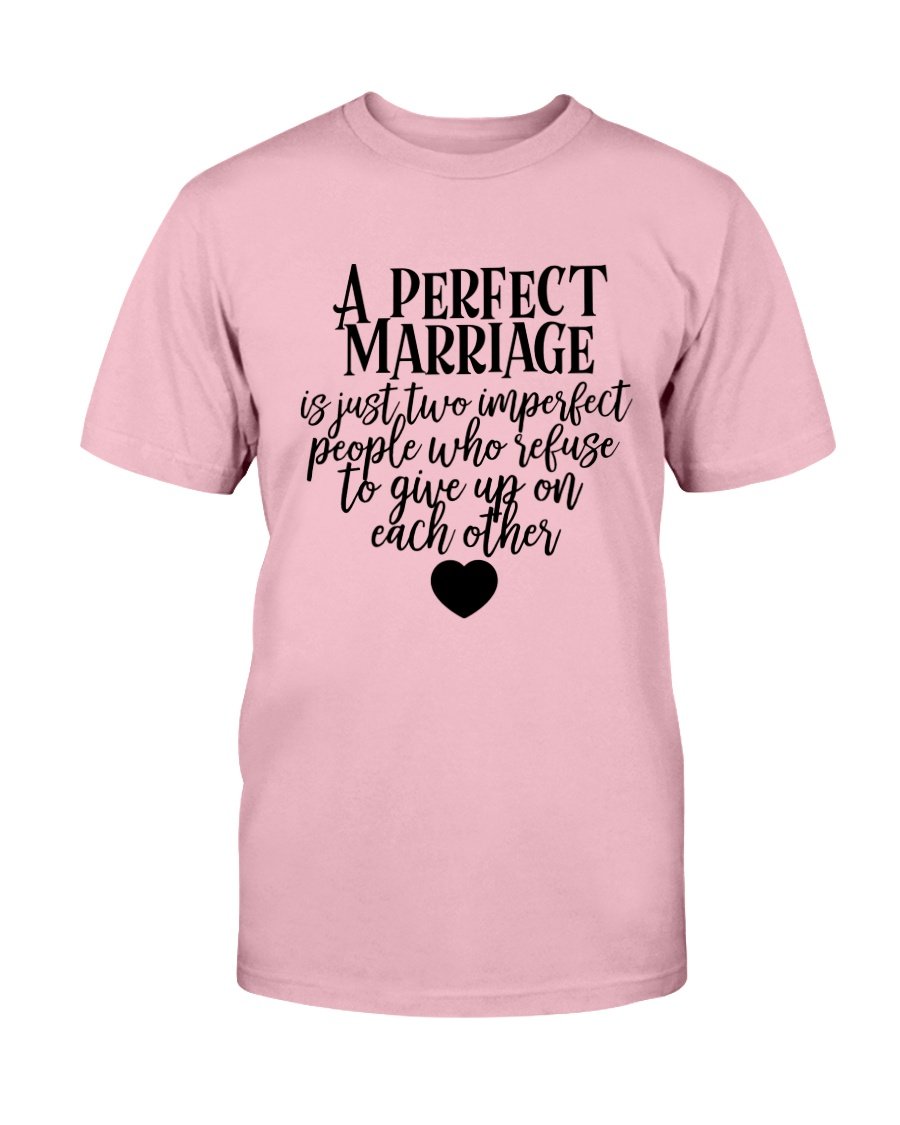 A Perfect Marriage Shirt in various colors, showcasing its soft fabric and stylish design.