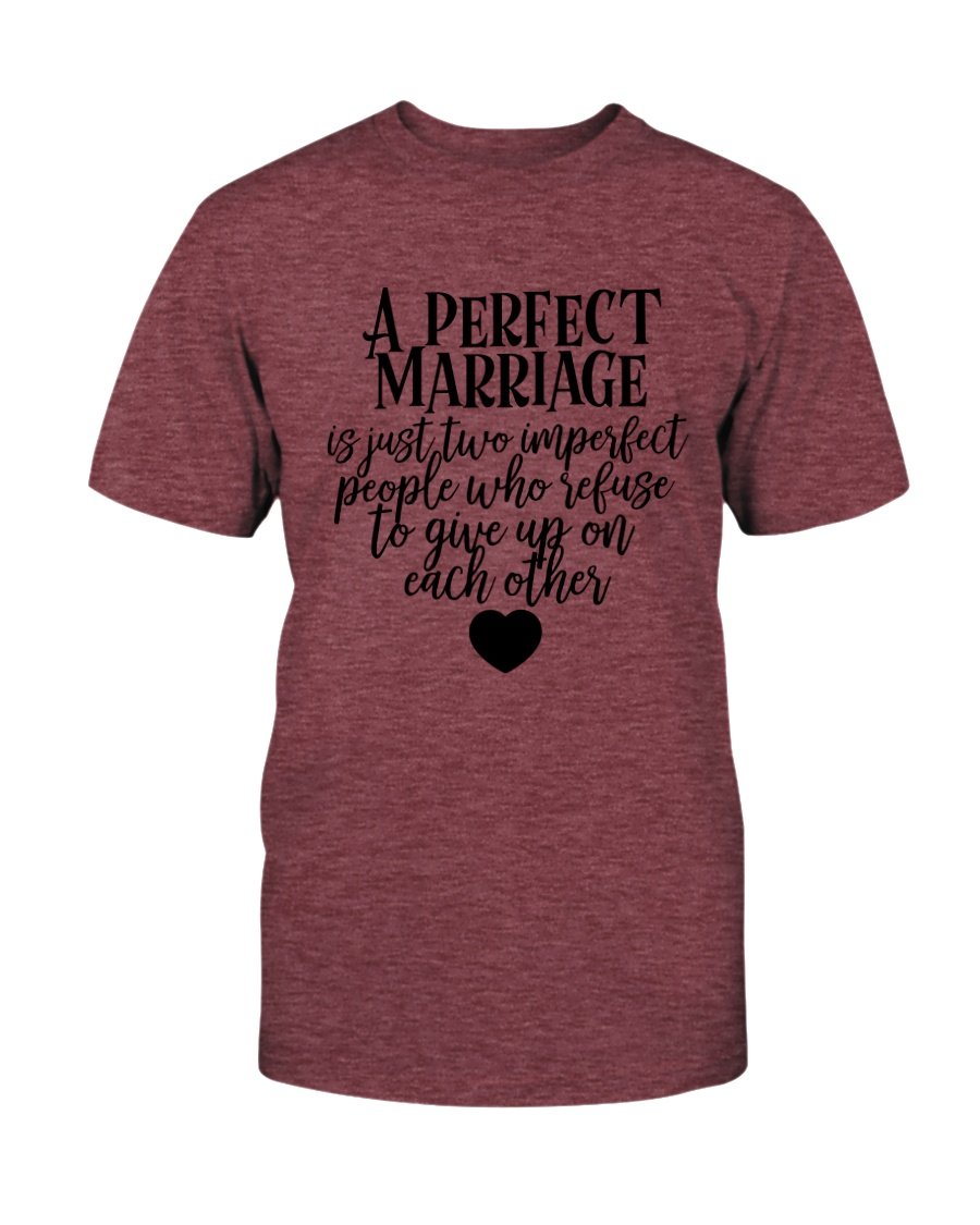 A Perfect Marriage Shirt in various colors, showcasing its soft fabric and stylish design.