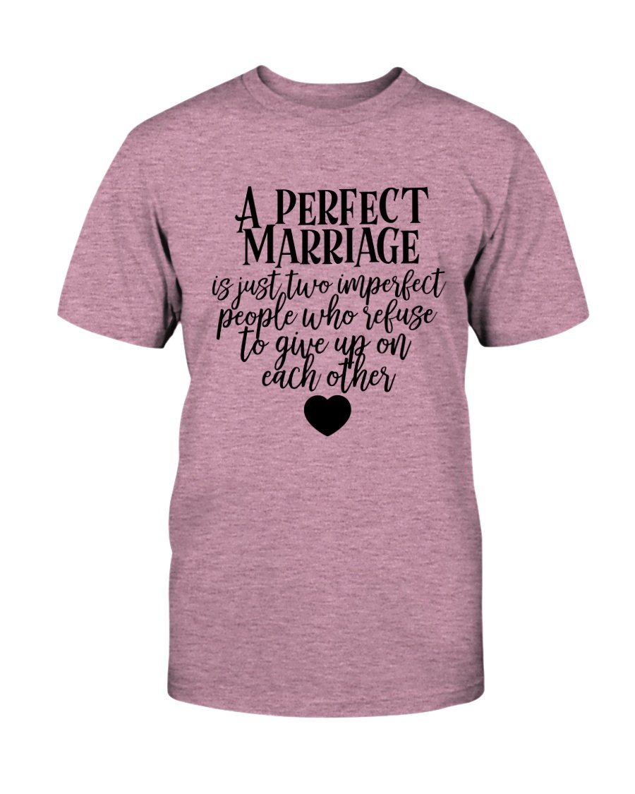 A Perfect Marriage Shirt in various colors, showcasing its soft fabric and stylish design.