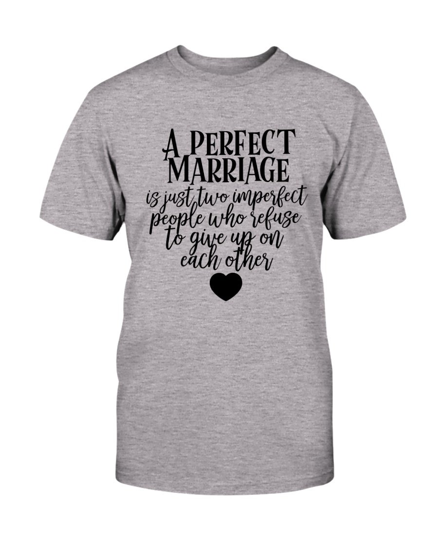 A Perfect Marriage Shirt in various colors, showcasing its soft fabric and stylish design.