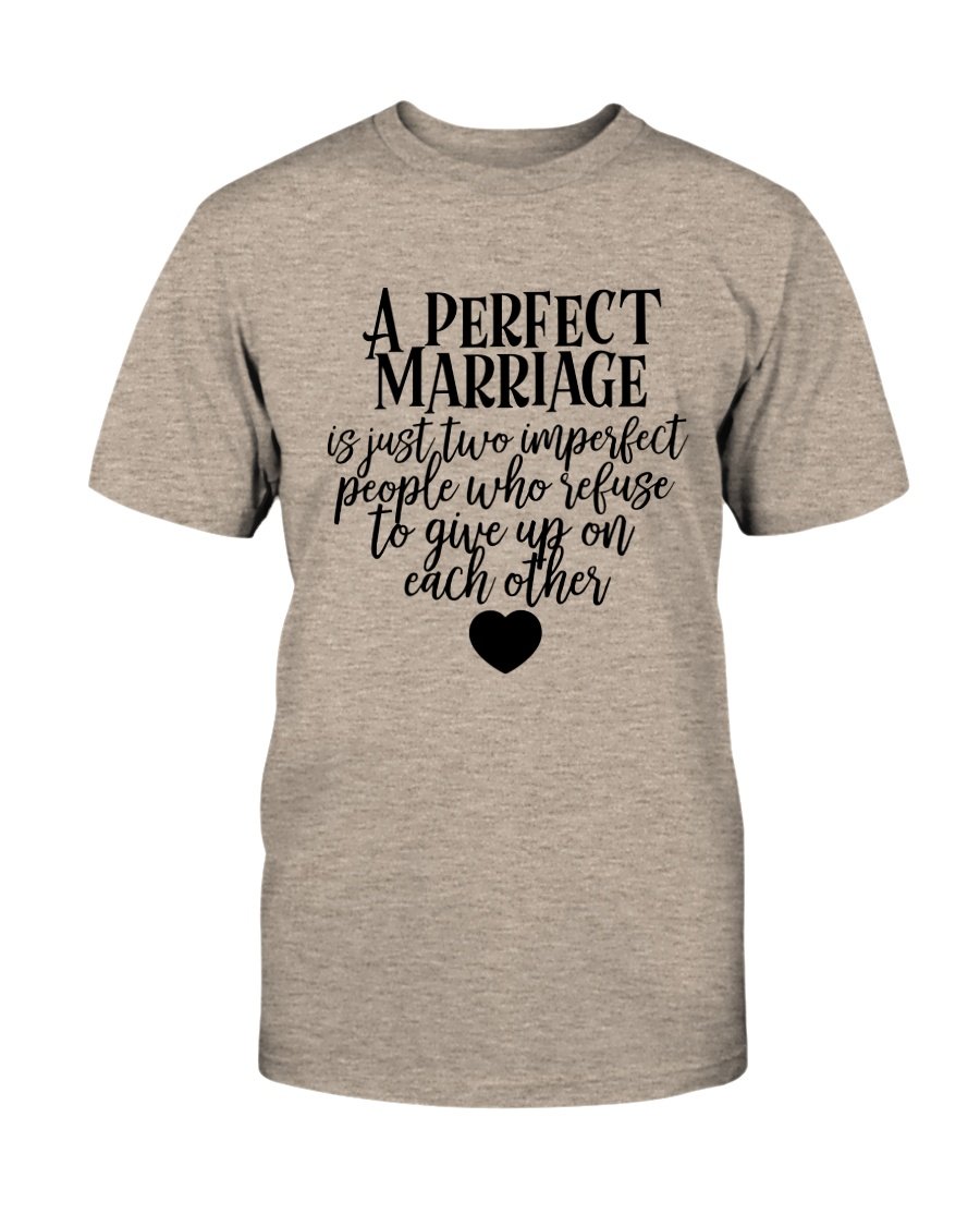 A Perfect Marriage Shirt in various colors, showcasing its soft fabric and stylish design.