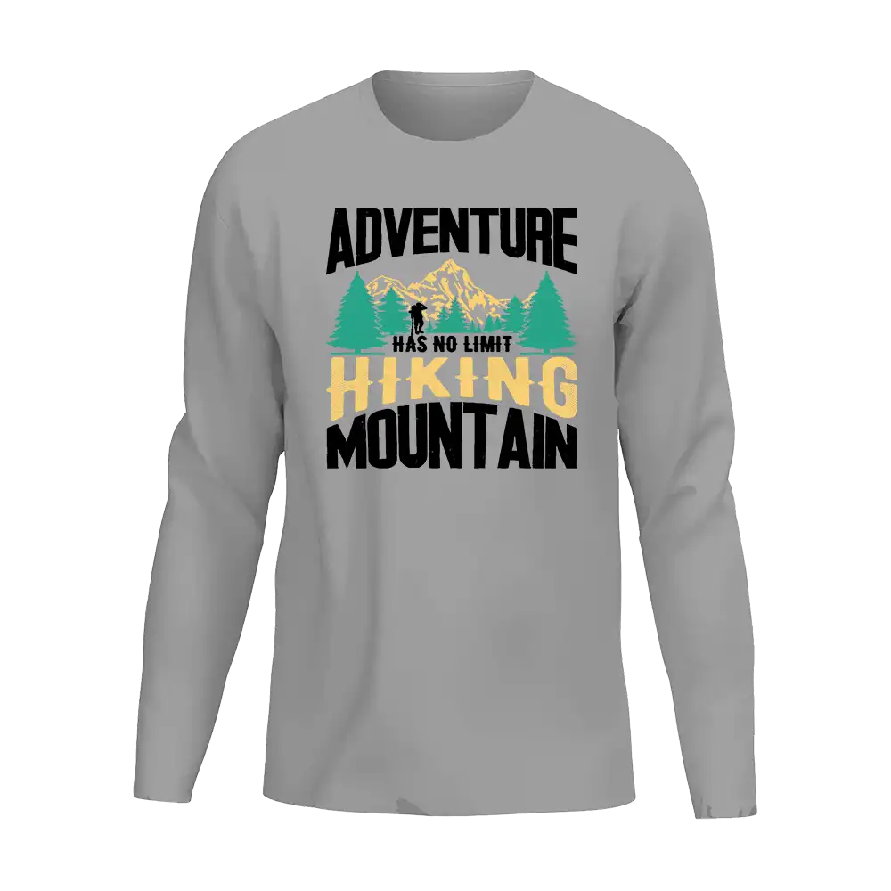 Adventure Has No Limit Men Long Sleeve Shirt featuring a stylish design and comfortable fit, perfect for outdoor activities.