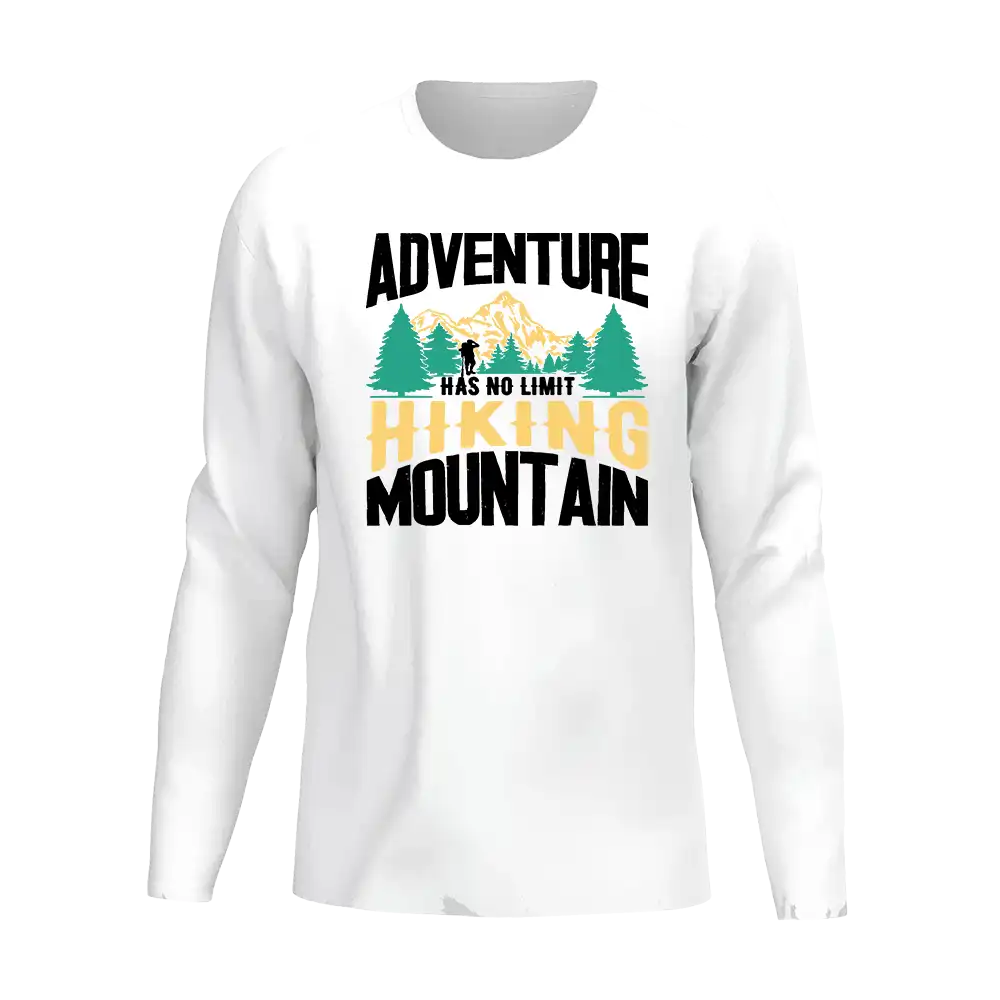 Adventure Has No Limit Men Long Sleeve Shirt featuring a stylish design and comfortable fit, perfect for outdoor activities.