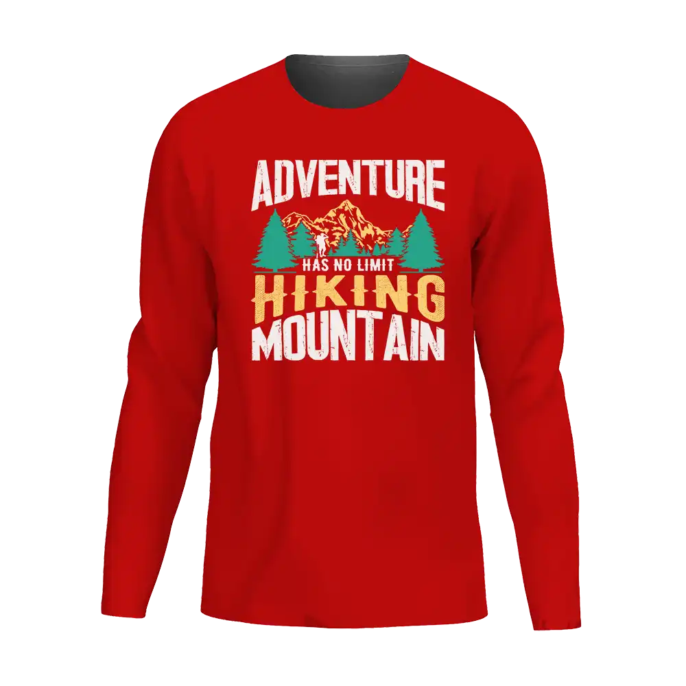 Adventure Has No Limit Men Long Sleeve Shirt featuring a stylish design and comfortable fit, perfect for outdoor activities.