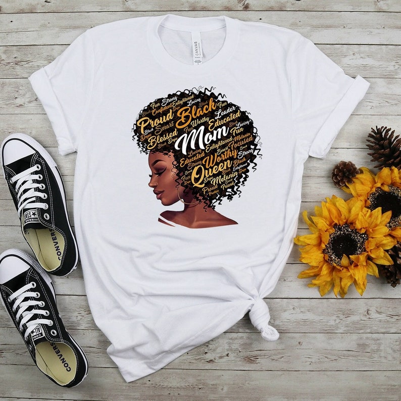 African Woman Summer T-Shirt featuring vibrant design, crew neck, and short sleeves, made from soft cotton blend fabric.