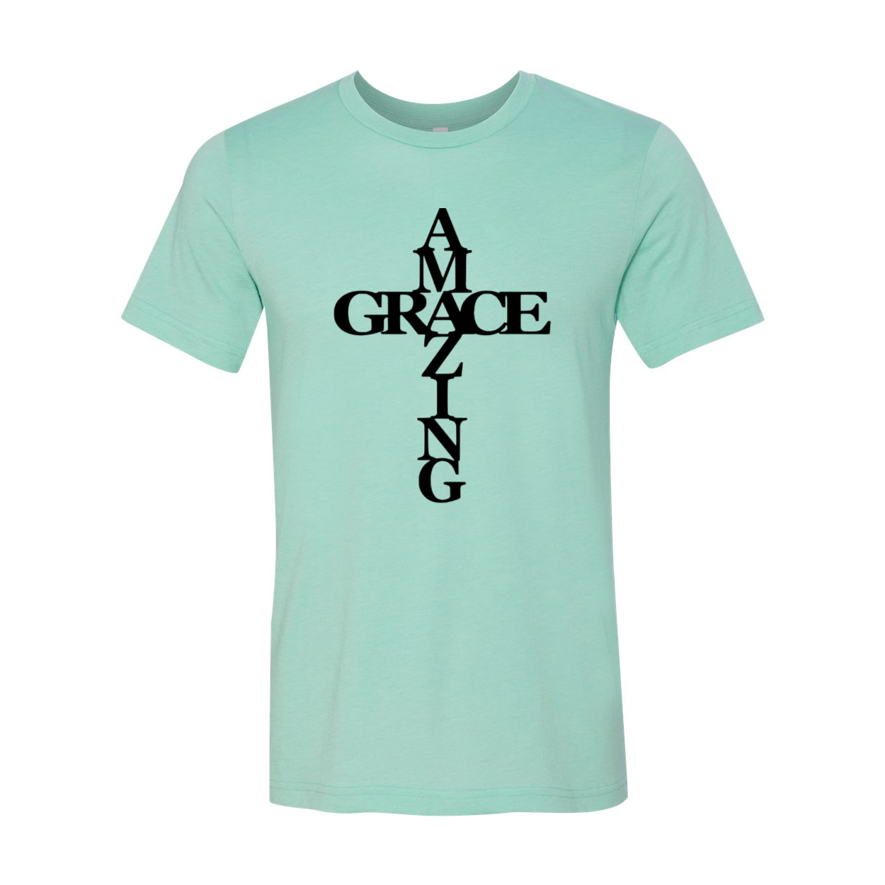 A stylish unisex Amazing Grace Shirt made from soft ring spun cotton, available in multiple colors and sizes.