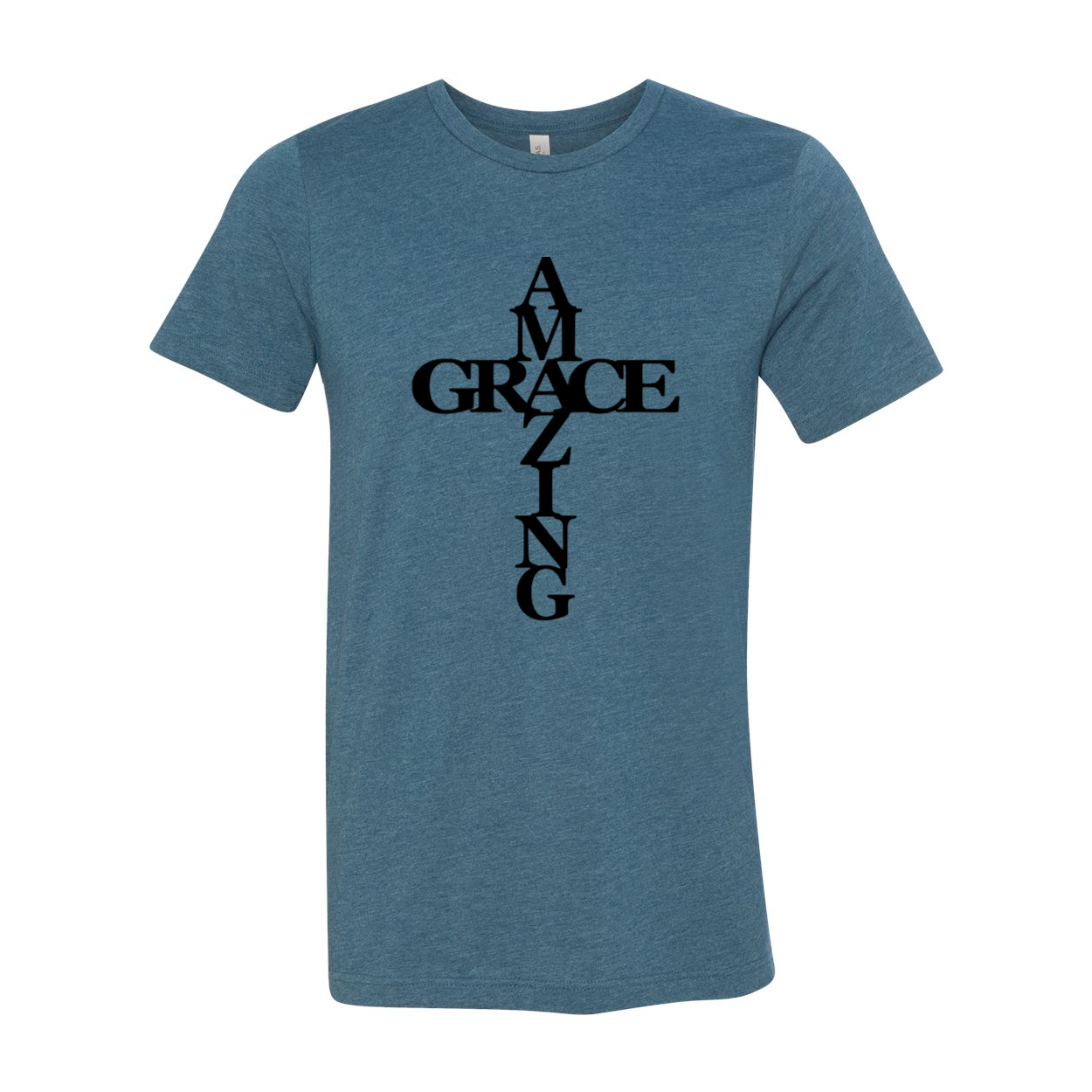 A stylish unisex Amazing Grace Shirt made from soft ring spun cotton, available in multiple colors and sizes.