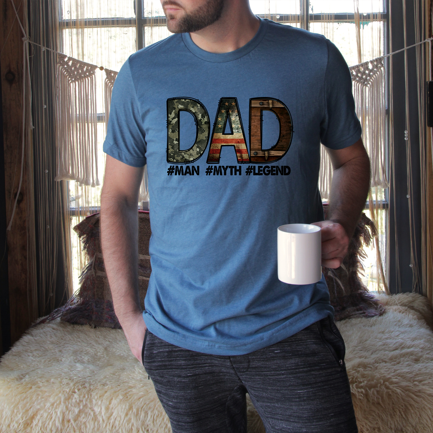 American Dad Unisex T-shirt featuring vibrant DTG printing, showcasing the iconic design in a comfortable fit.