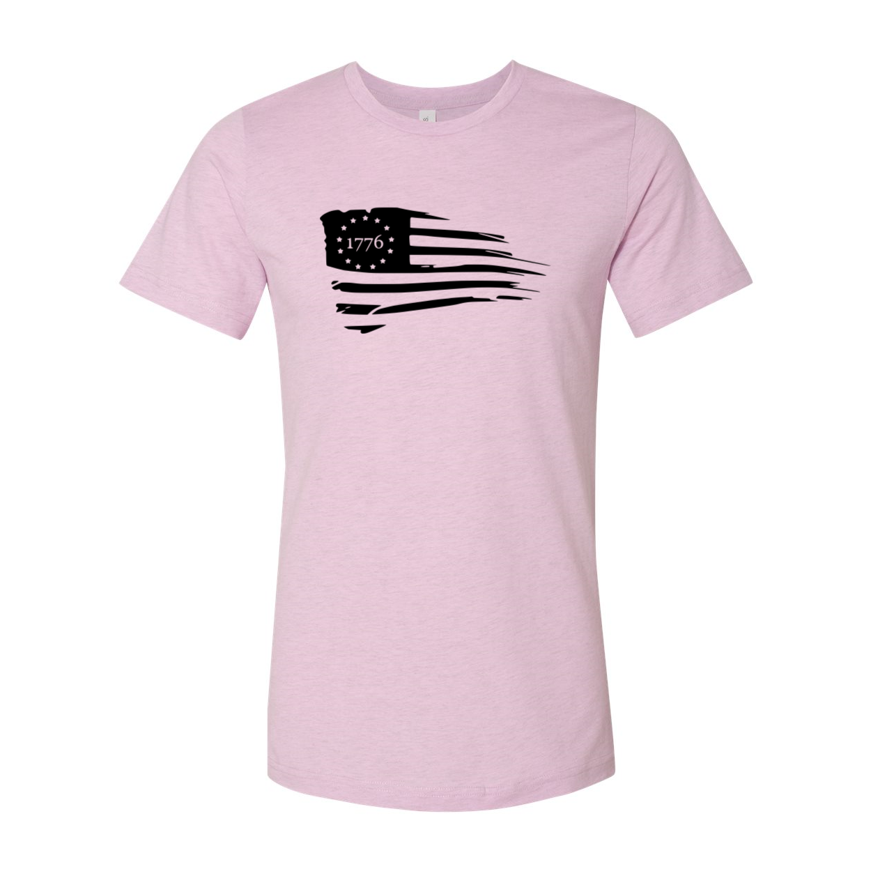 A comfortable unisex American Flag Shirt made from soft ring spun cotton, featuring a vibrant print of the American flag.