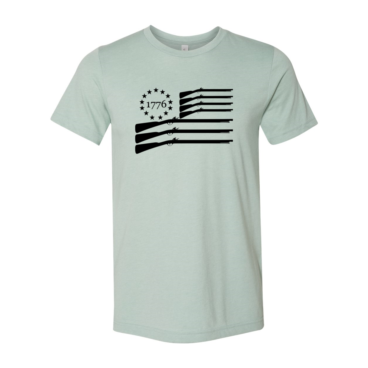 American Rifle Flag Shirt in various colors, showcasing its comfortable fit and high-quality print.