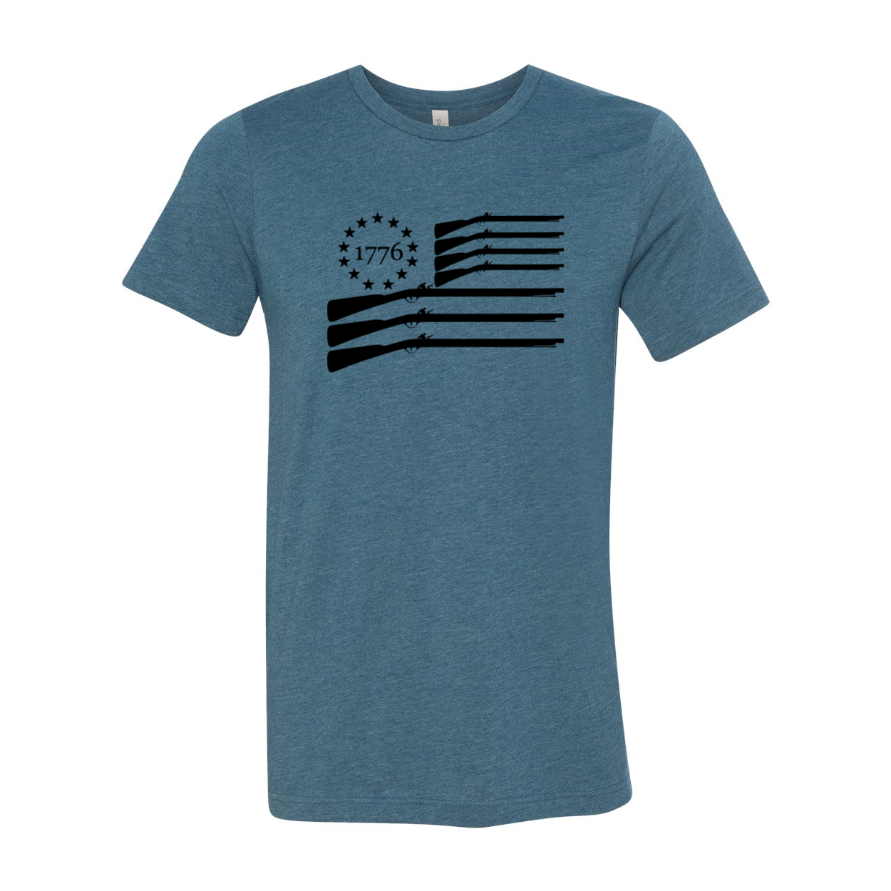 American Rifle Flag Shirt in various colors, showcasing its comfortable fit and high-quality print.