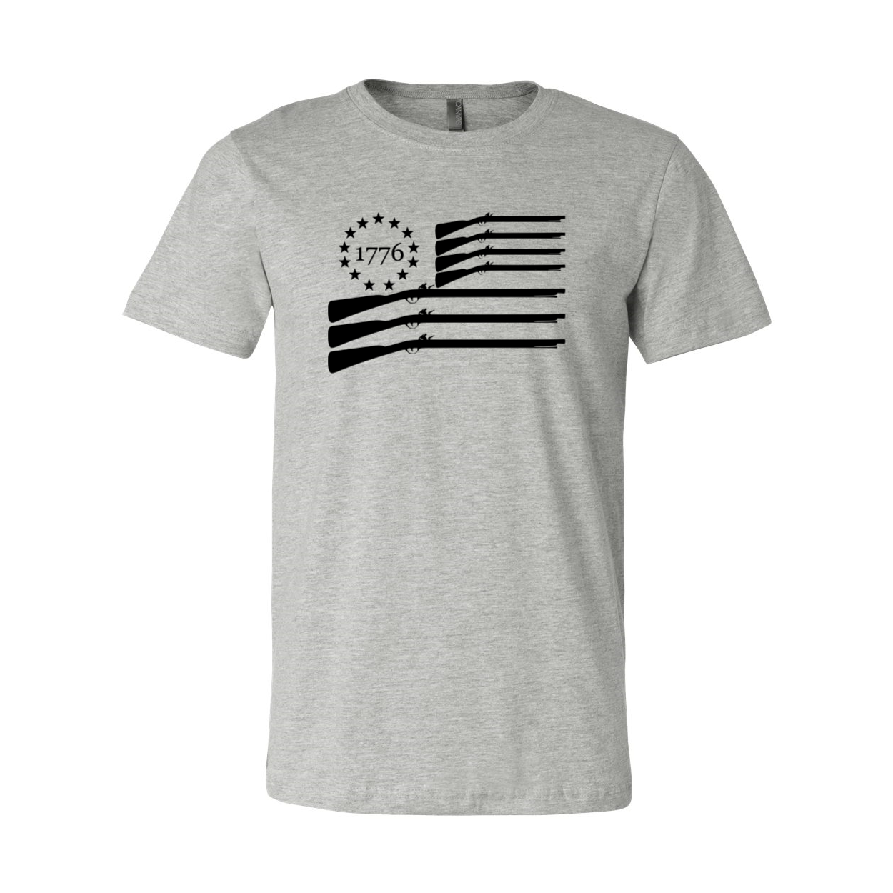 American Rifle Flag Shirt in various colors, showcasing its comfortable fit and high-quality print.