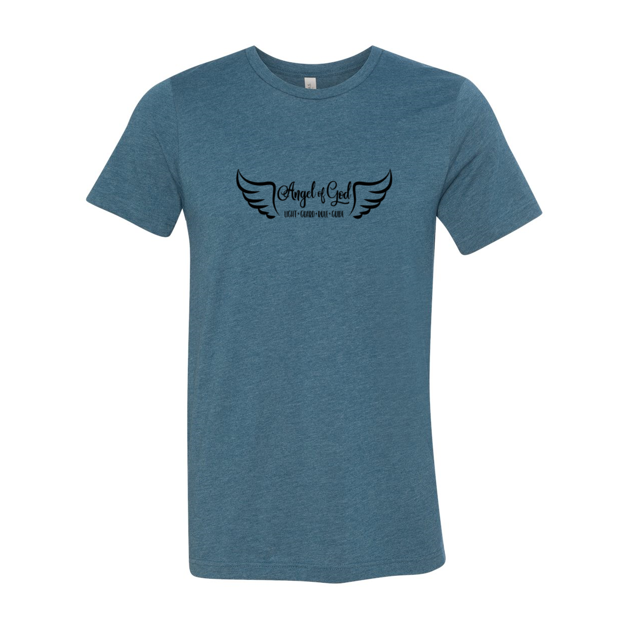 Angel Of God Unisex T-shirt in various colors, showcasing its soft fabric and stylish design.