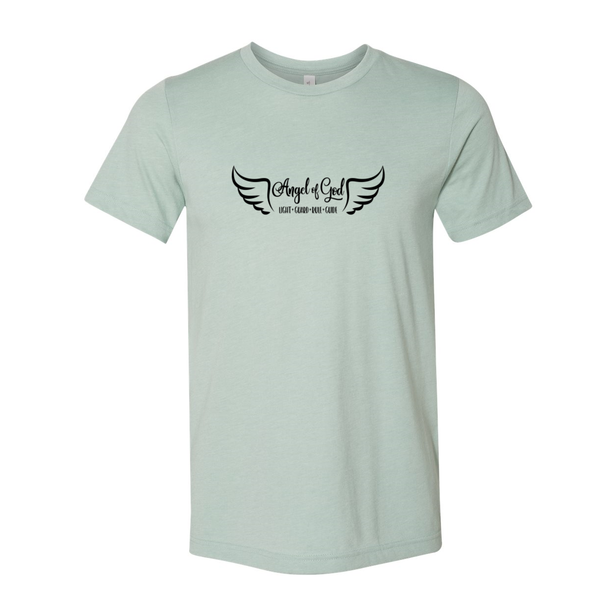 Angel Of God Unisex T-shirt in various colors, showcasing its soft fabric and stylish design.