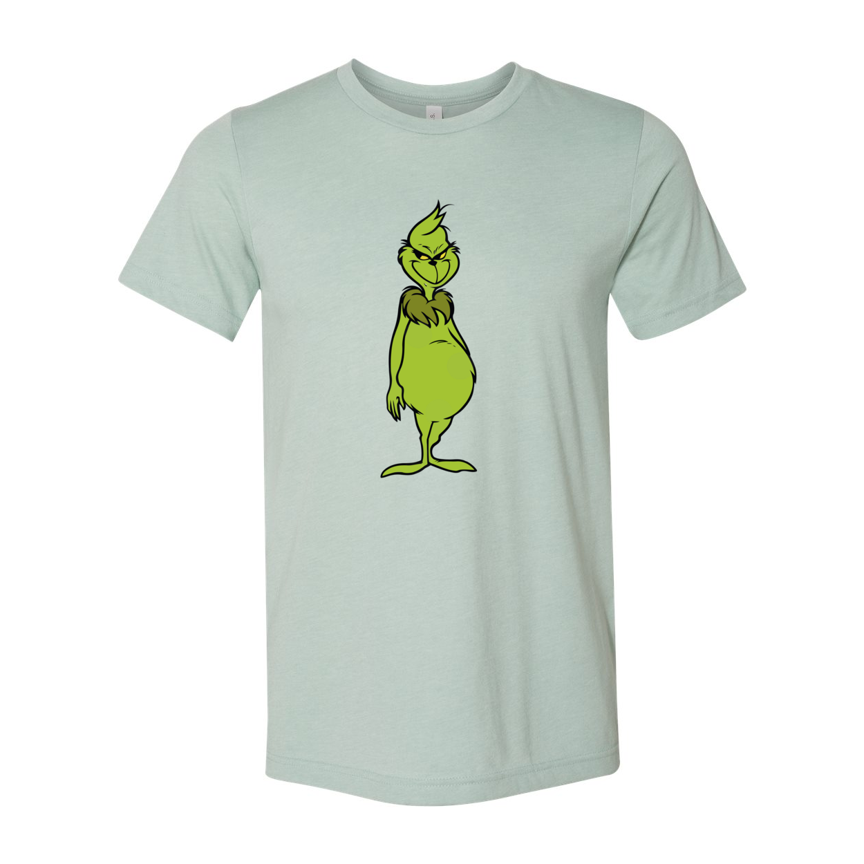 A vibrant Angry Grinch Shirt made from soft ring spun cotton, featuring a classic crew neck and short sleeves, available in multiple colors.