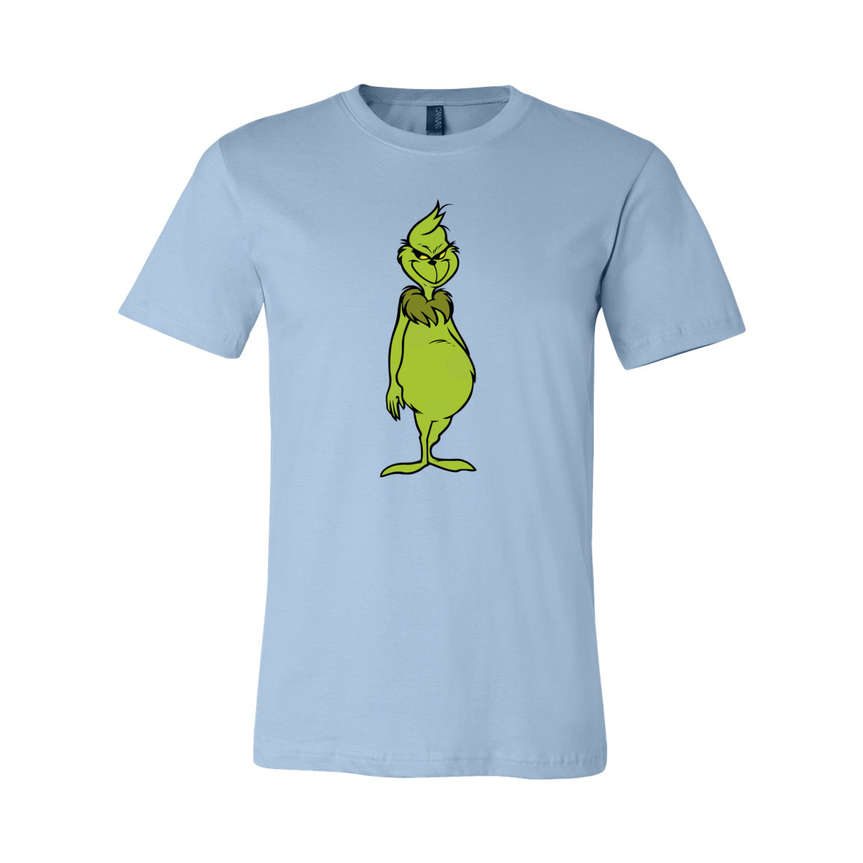 A vibrant Angry Grinch Shirt made from soft ring spun cotton, featuring a classic crew neck and short sleeves, available in multiple colors.