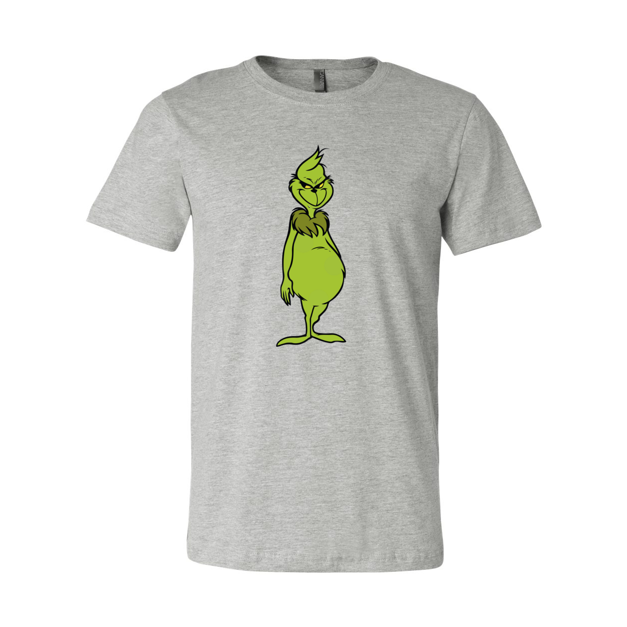 A vibrant Angry Grinch Shirt made from soft ring spun cotton, featuring a classic crew neck and short sleeves, available in multiple colors.