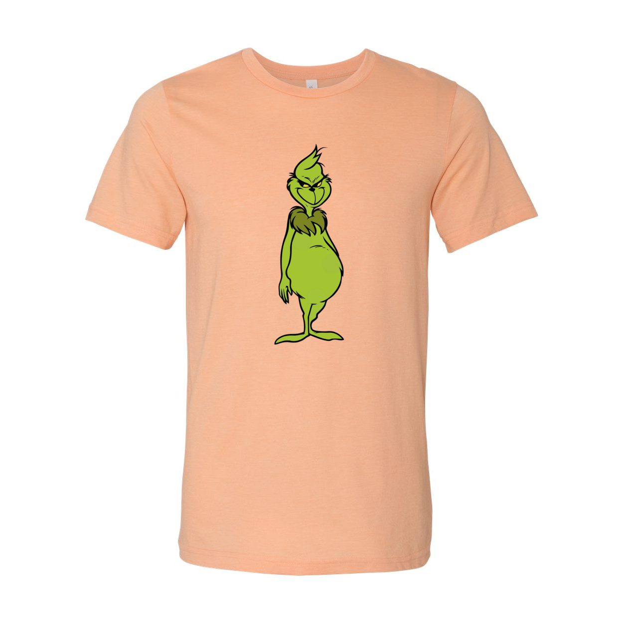 A vibrant Angry Grinch Shirt made from soft ring spun cotton, featuring a classic crew neck and short sleeves, available in multiple colors.