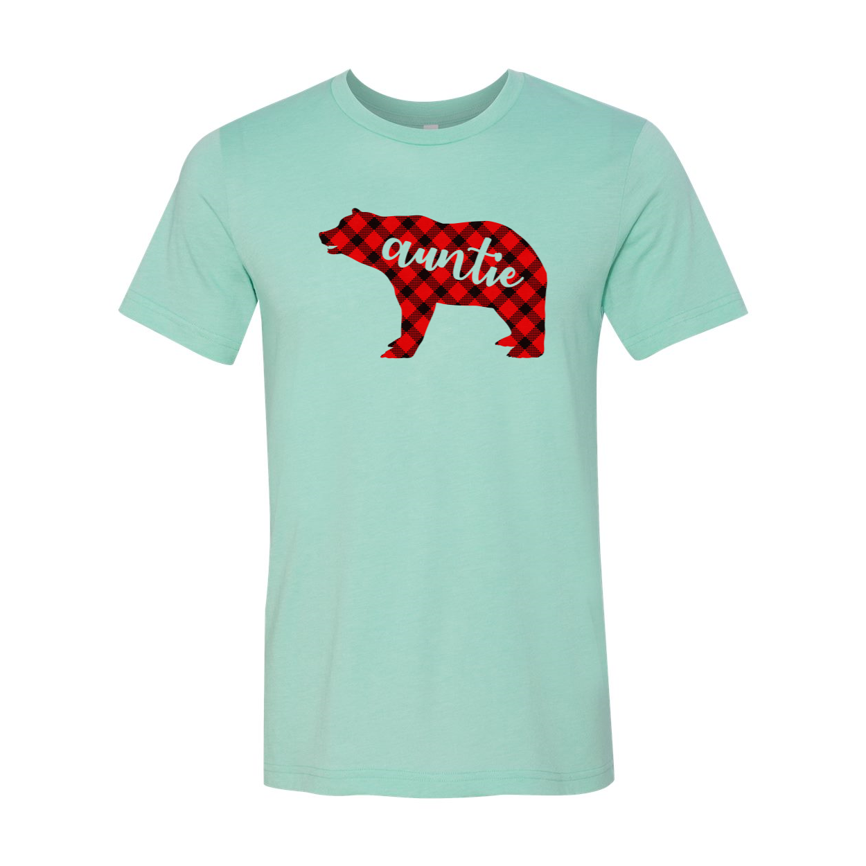 Auntie Shirt displayed in various colors, showcasing its soft fabric and classic crew neck design.