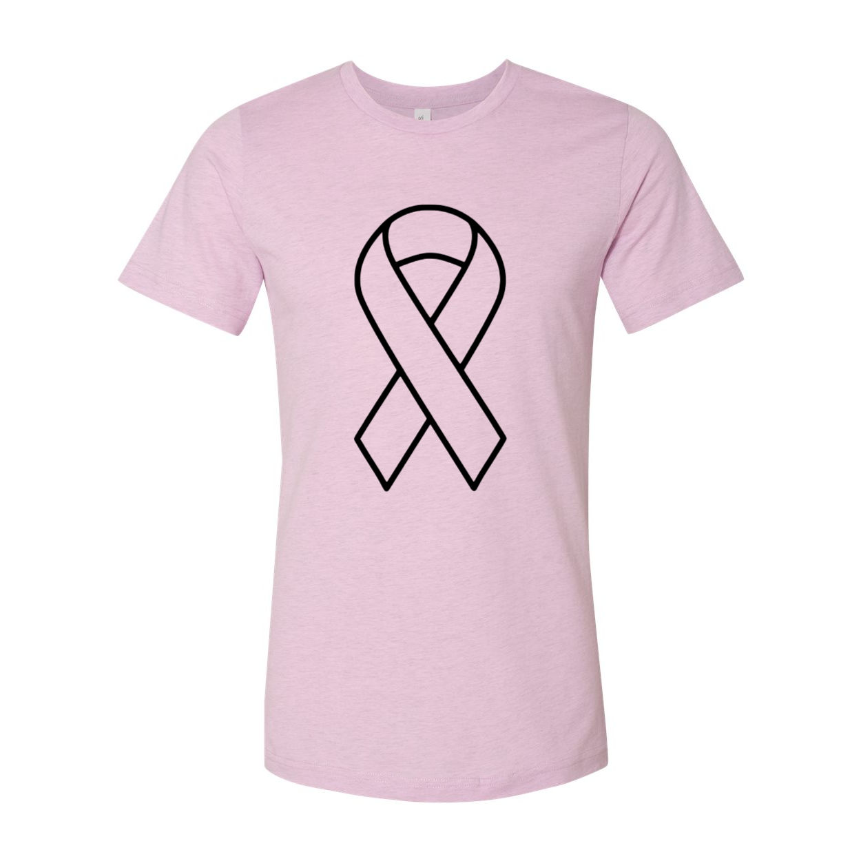 A unisex Awareness Ribbon Shirt made from soft ring spun cotton, available in multiple colors and sizes, featuring a crew neck and short sleeves.