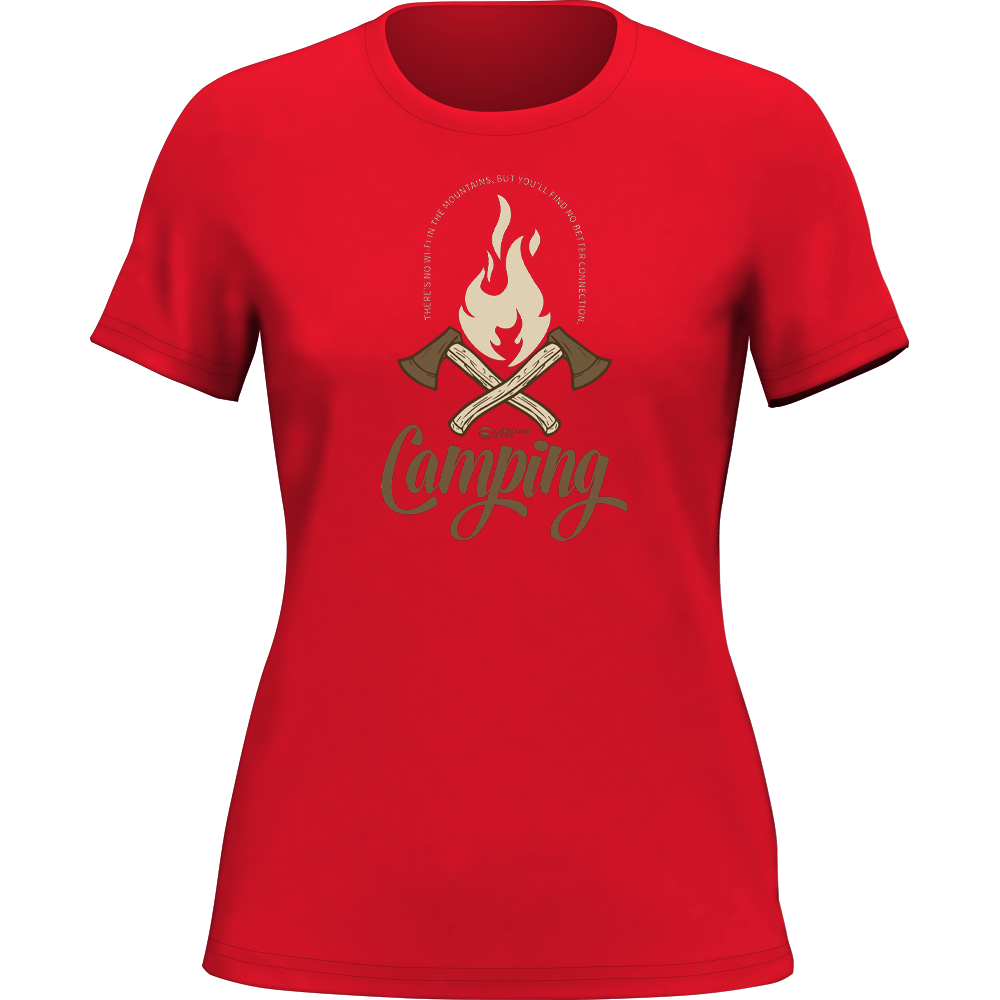 A stylish Axes T-Shirt for Women, showcasing its comfortable fit and vibrant color, perfect for casual outings.