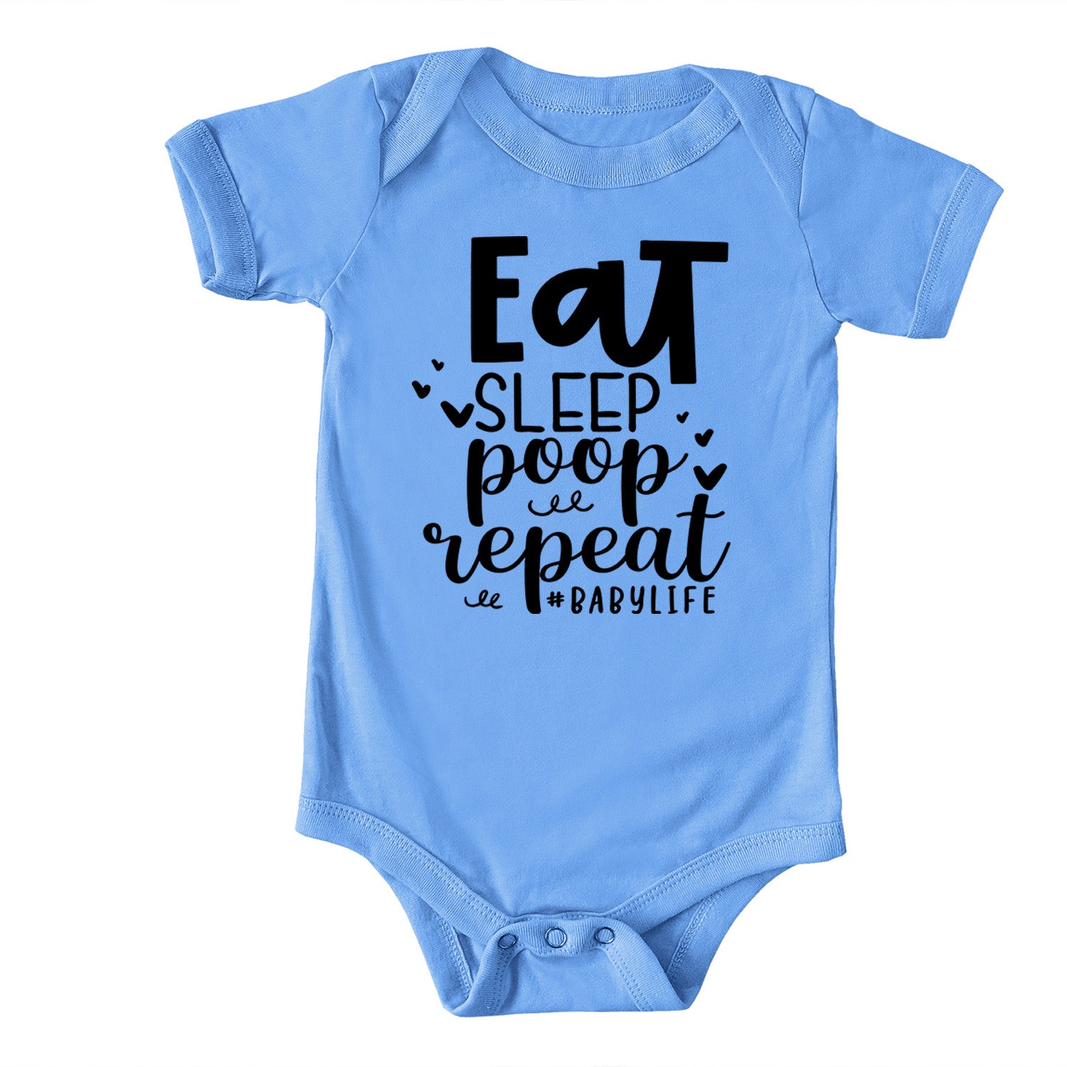 A colorful Baby Life Onesie featuring vibrant DTG printed designs, made from soft fabric for comfort.