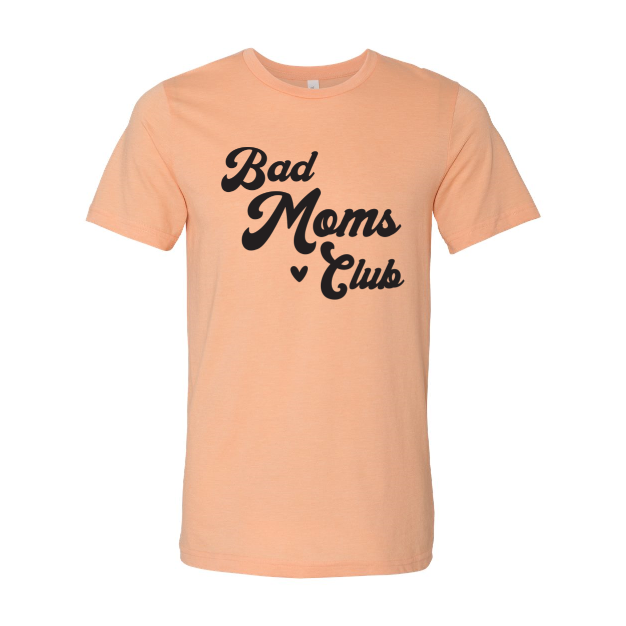 Bad Moms Club T-shirt in various sizes, showcasing its soft fabric and stylish design.