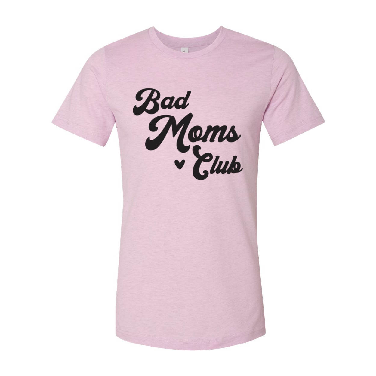 Bad Moms Club T-shirt in various sizes, showcasing its soft fabric and stylish design.