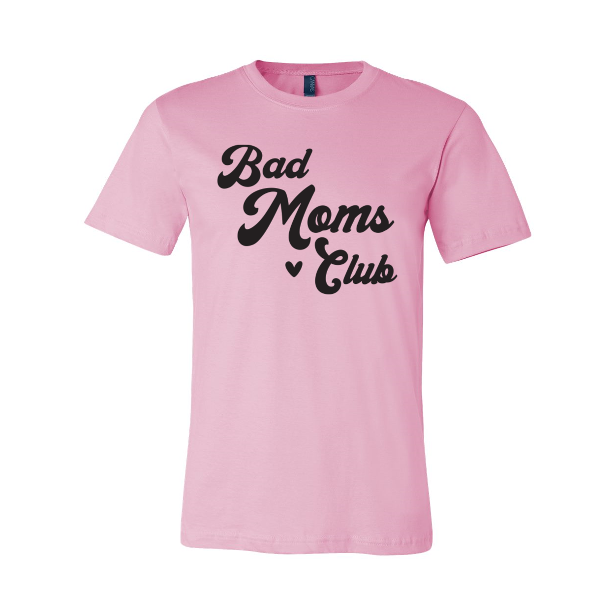 Bad Moms Club T-shirt in various sizes, showcasing its soft fabric and stylish design.