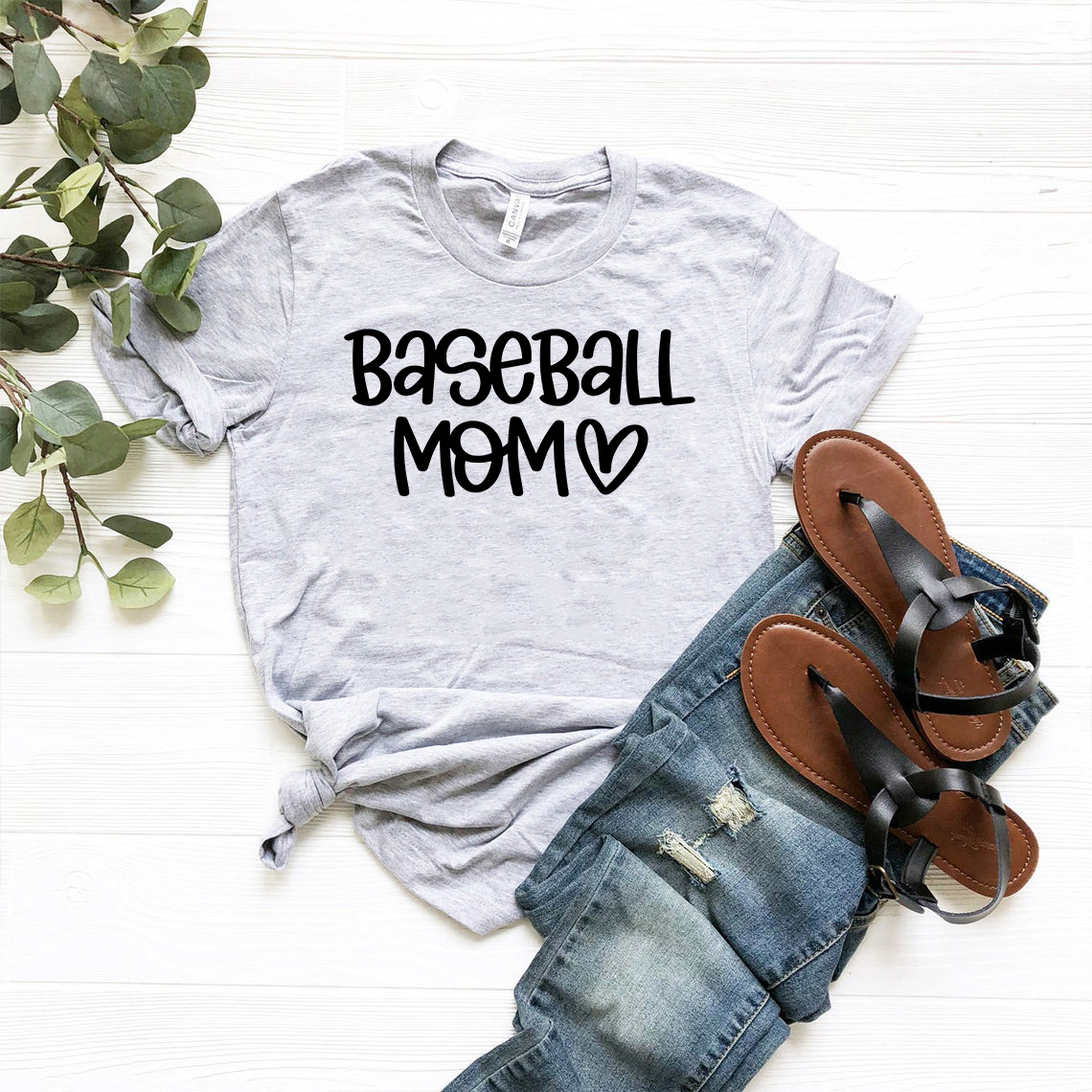 A stylish Baseball Mom Shirt made from soft ring spun cotton, available in multiple colors and sizes, featuring a comfortable fit and high-quality print.