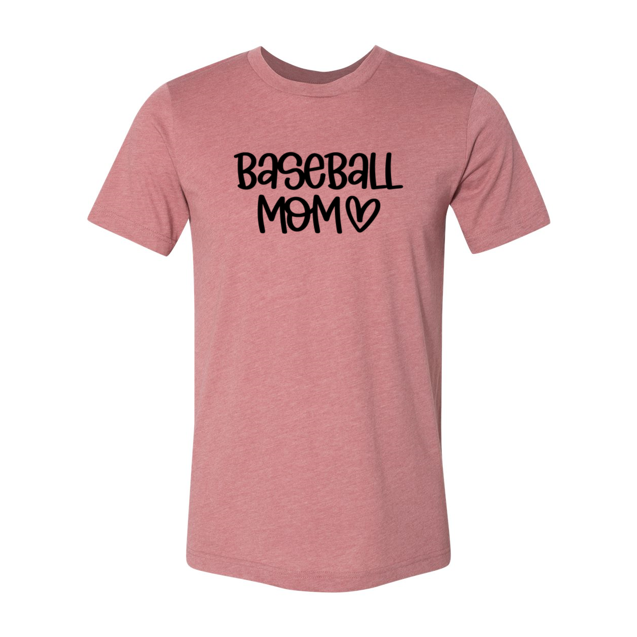 A stylish Baseball Mom Shirt made from soft ring spun cotton, available in multiple colors and sizes, featuring a comfortable fit and high-quality print.