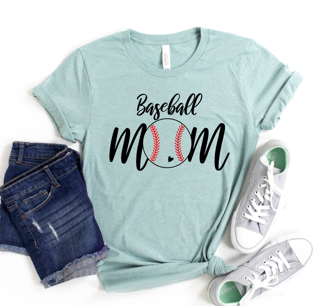 A stylish Baseball Mom T-shirt made from soft cotton, featuring vibrant graphics that showcase team spirit.