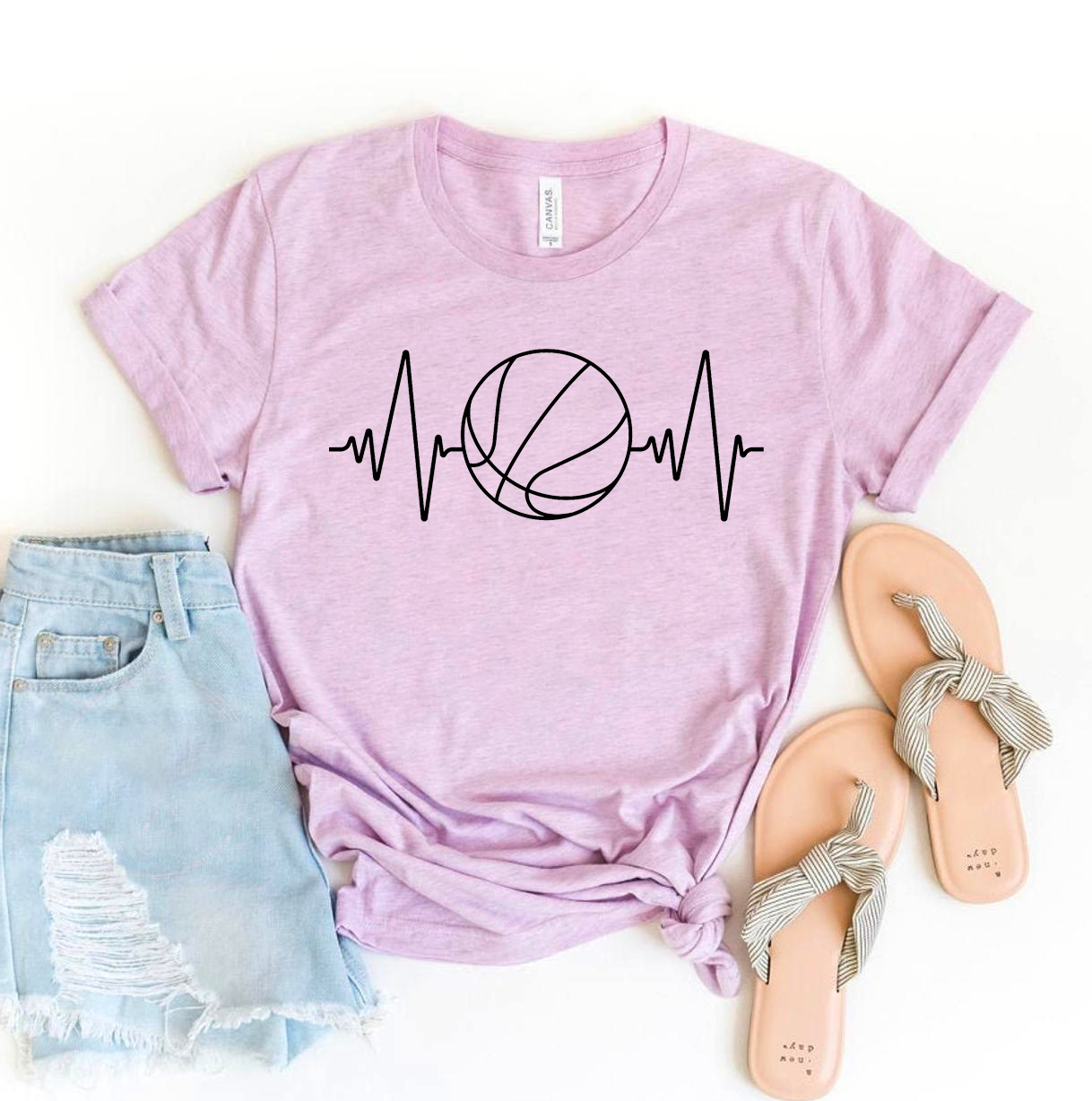 Basketball Love T-shirt made of premium ring spun cotton with a vibrant flex print design.