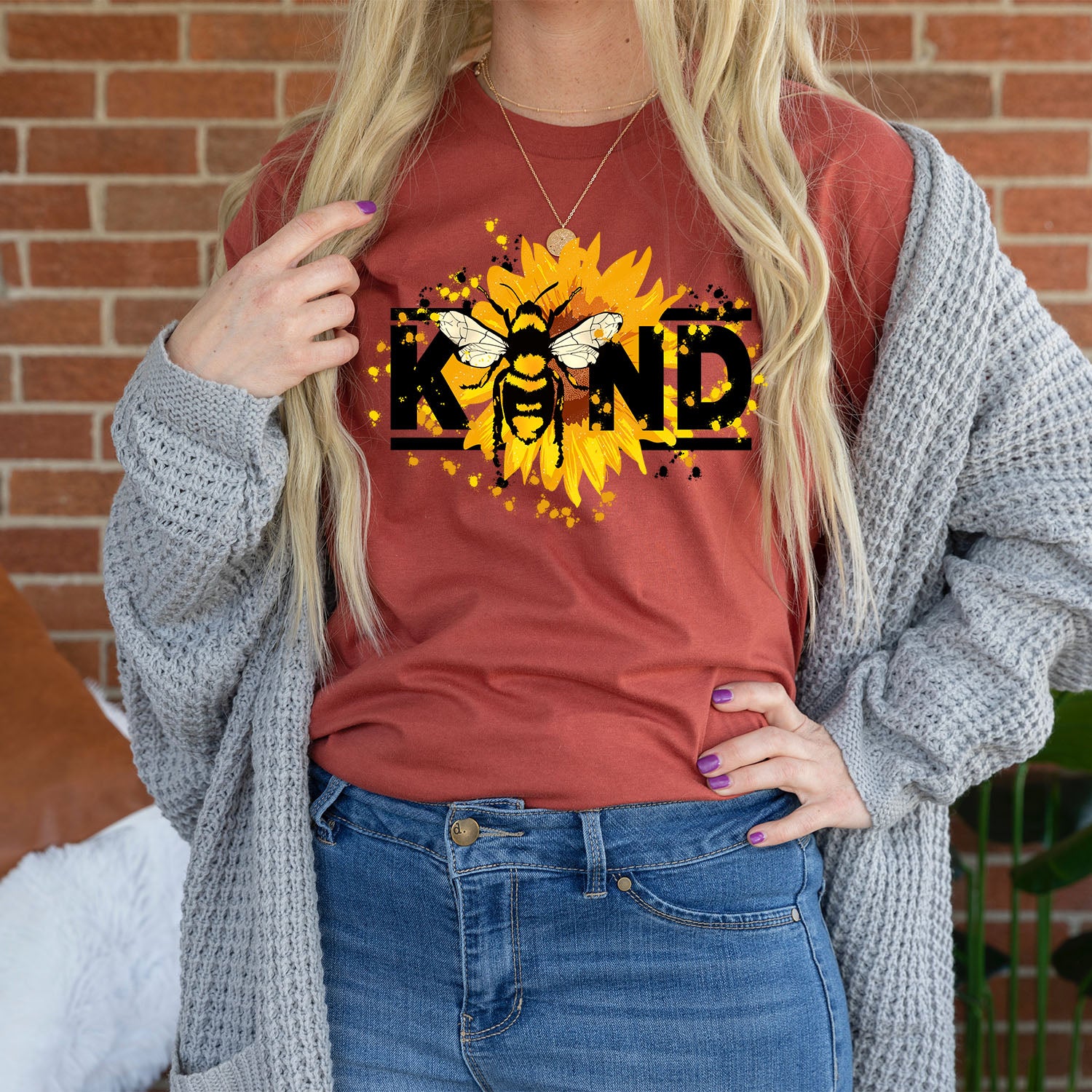 Bee Kind Unisex T-shirt featuring a vibrant design, perfect for casual wear.