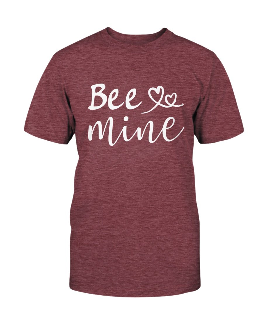 Bee Love Mine Shirt in various colors, showcasing its unisex design and comfortable fabric.